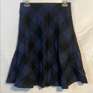 Blue and Black Checkered Skirt